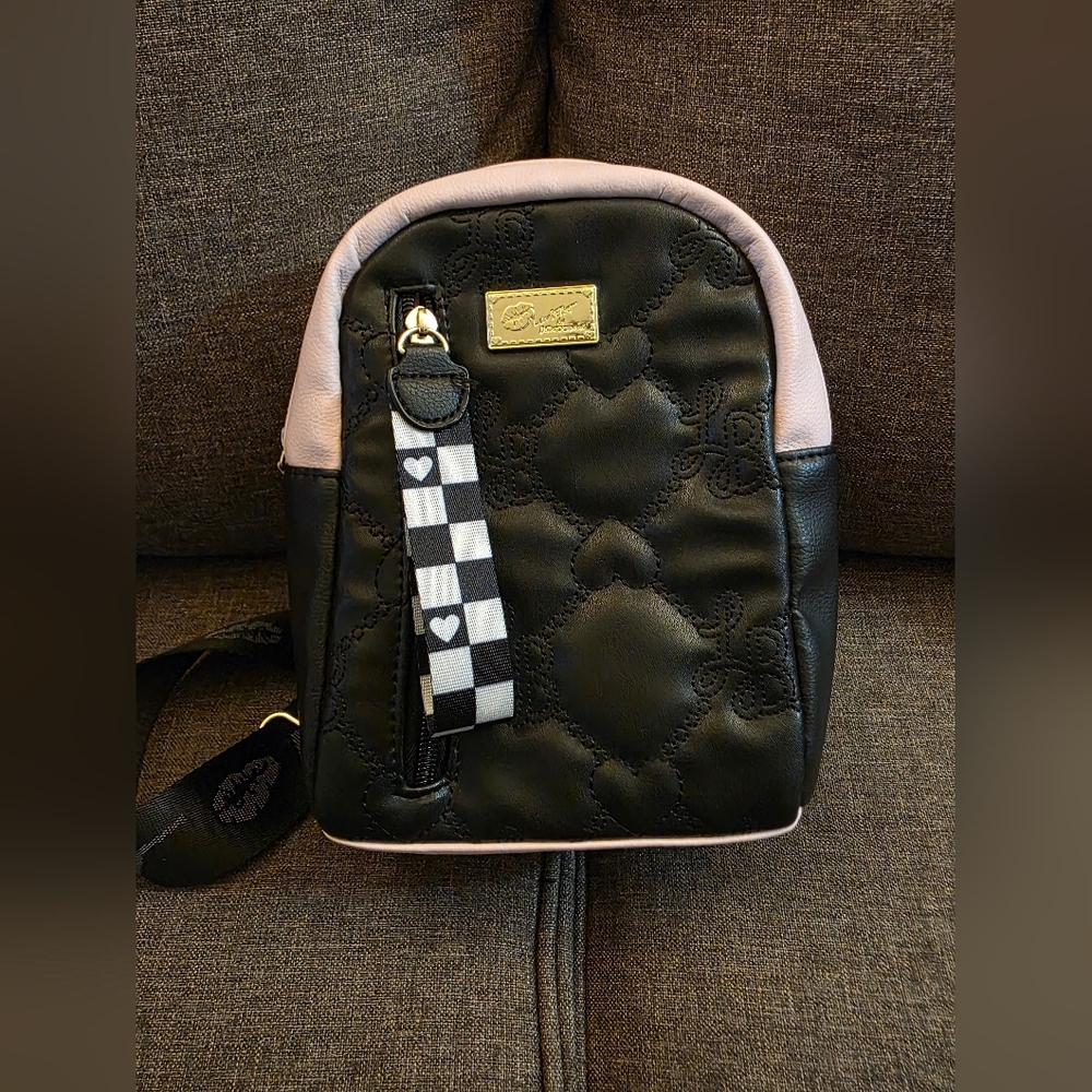 Betsey Johnson Luv Betsey By Quilted Heart Sling Backpack